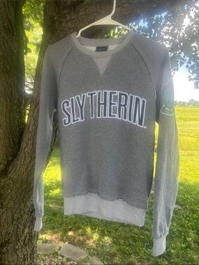 Gray Slytherin Crewneck Pullover Sweatshirt